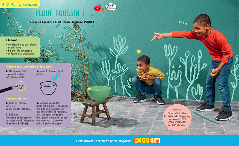 Bricolage : plouf poussin ! N°640 Pomme d'Api